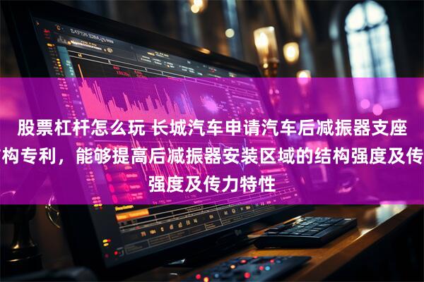 股票杠杆怎么玩 长城汽车申请汽车后减振器支座传力结构专利，能够提高后减振器安装区域的结构强度及传力特性