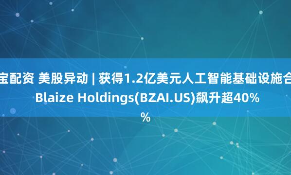 盛宝配资 美股异动 | 获得1.2亿美元人工智能基础设施合同 Blaize Holdings(BZAI.US)飙升超40%