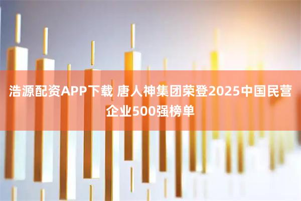 浩源配资APP下载 唐人神集团荣登2025中国民营企业500强榜单